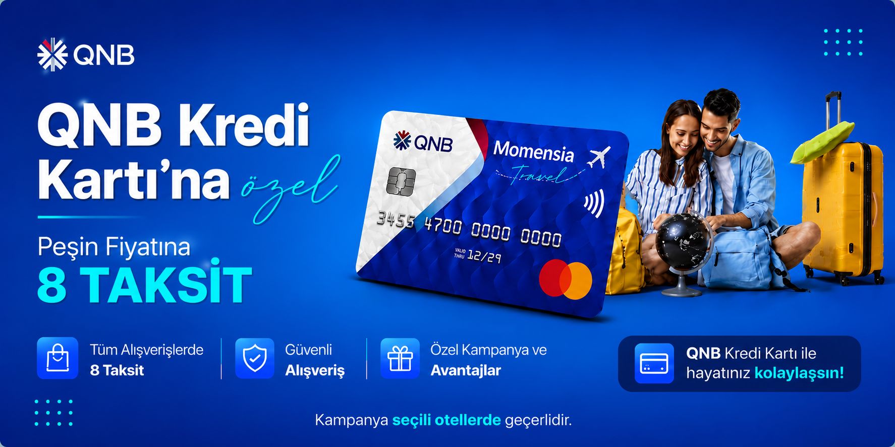 QNB Kredi Kartı’na Özel Peşin Fiyatına 8 Taksit
